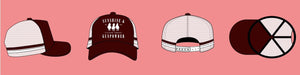 Maroon and White Trucker Cap